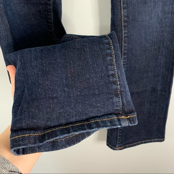 Patagonia Organic Cotton Dark Wash Low Mid Rise Jeans Boot Flare  Leg Women's 30 - Picture 4 of 12